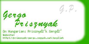 gergo prisznyak business card